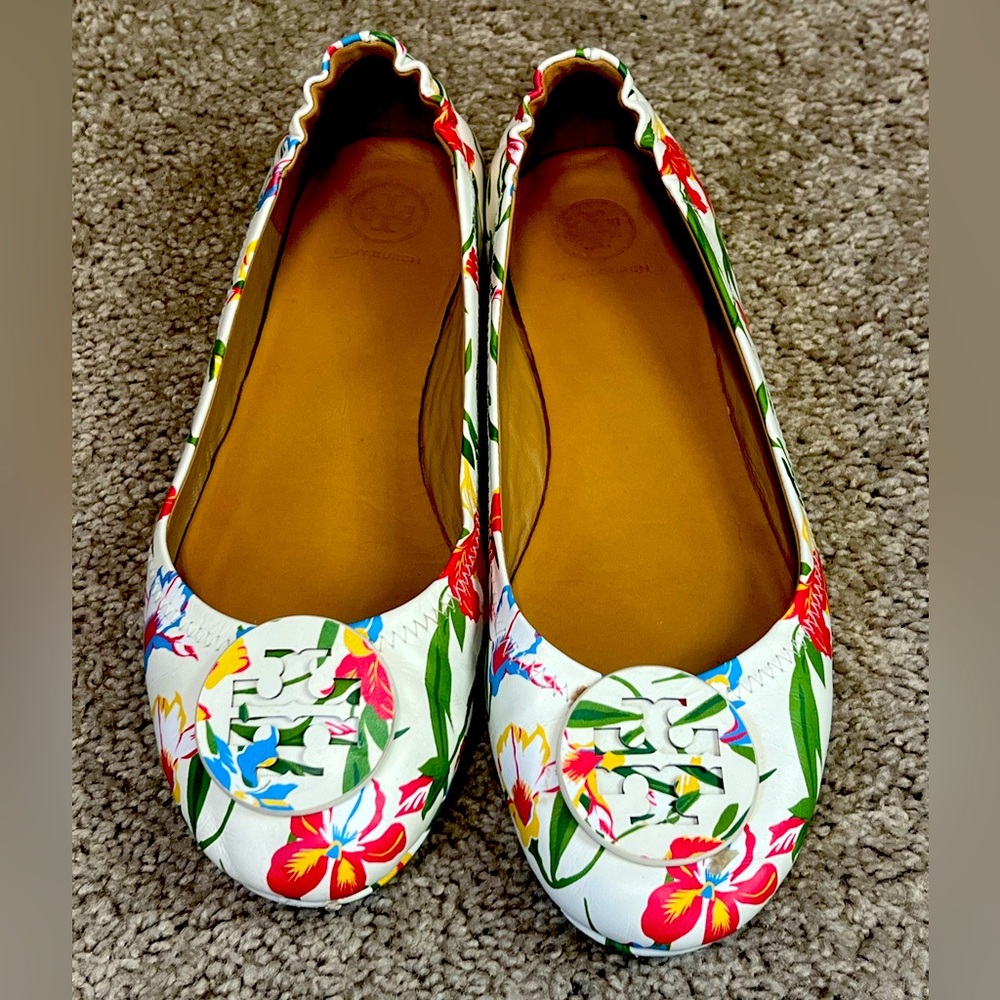 Tory Burch Multicolor Floral Flats